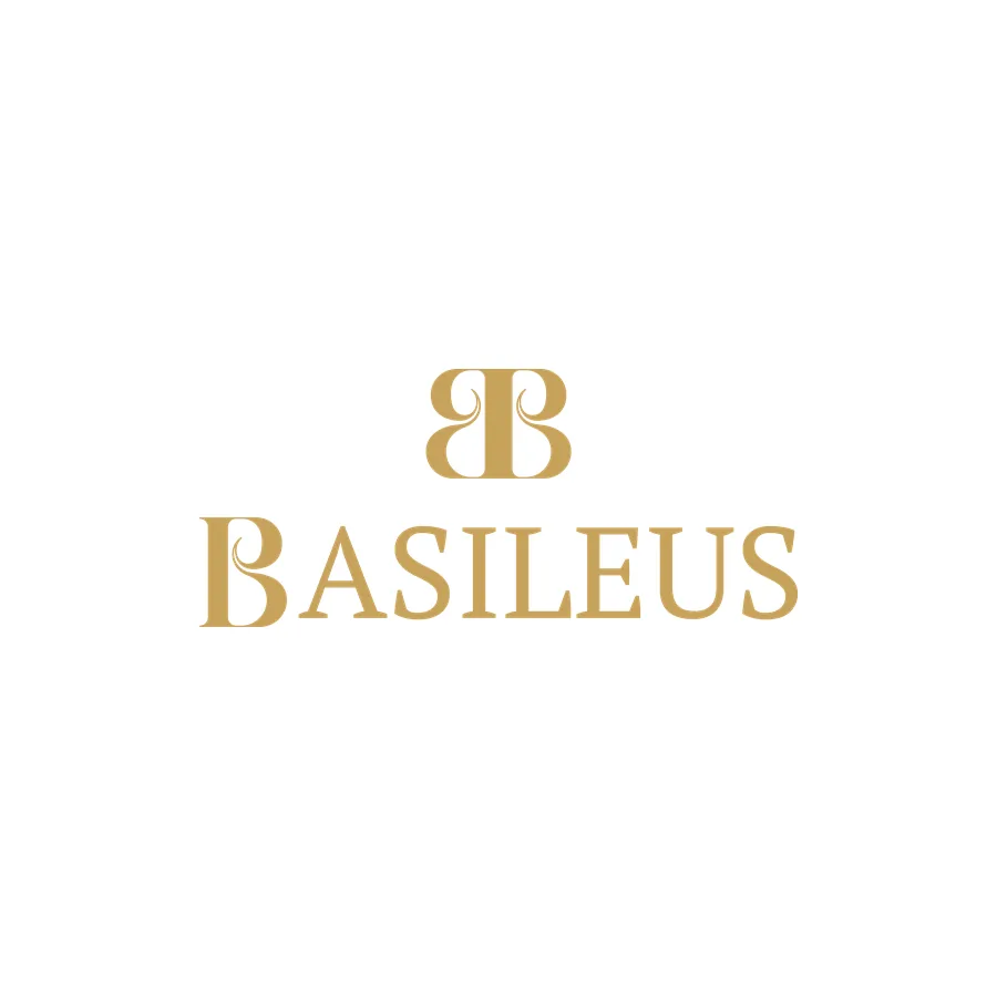 Basileus gold monogram logo