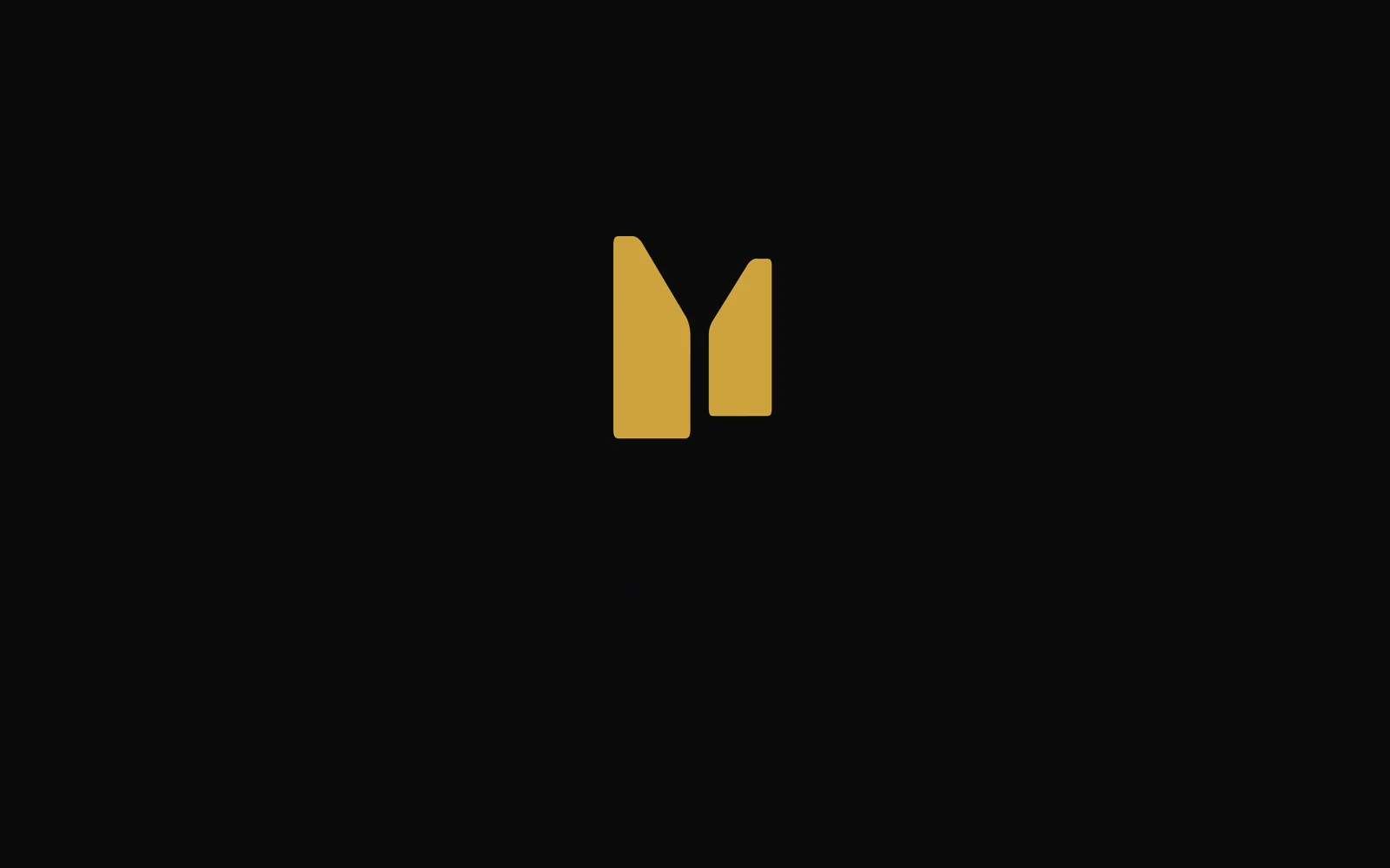 Cocktails In & Out icon in gold on Midnight Black