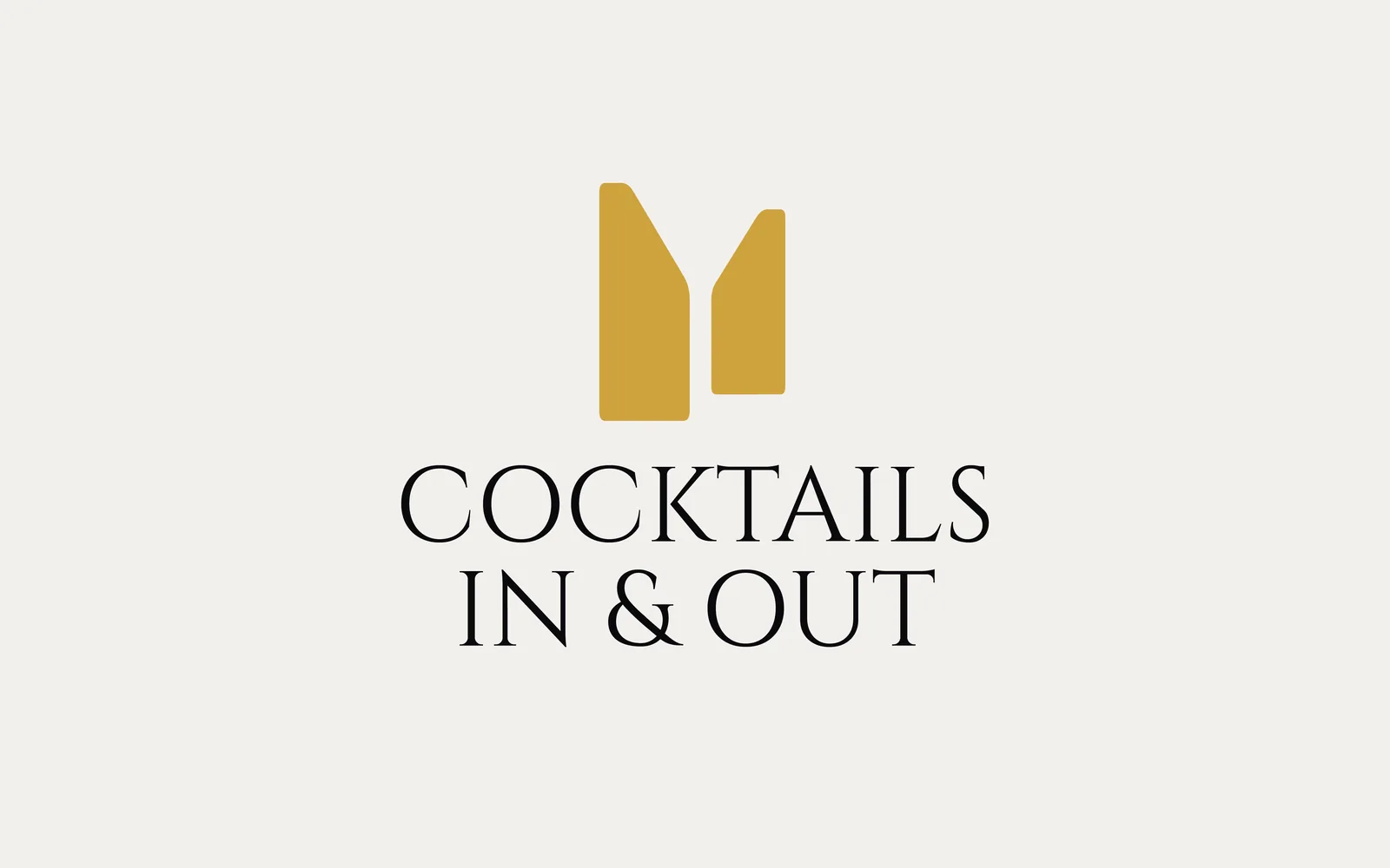 Cocktails In & Out logo with icon and wordmark
