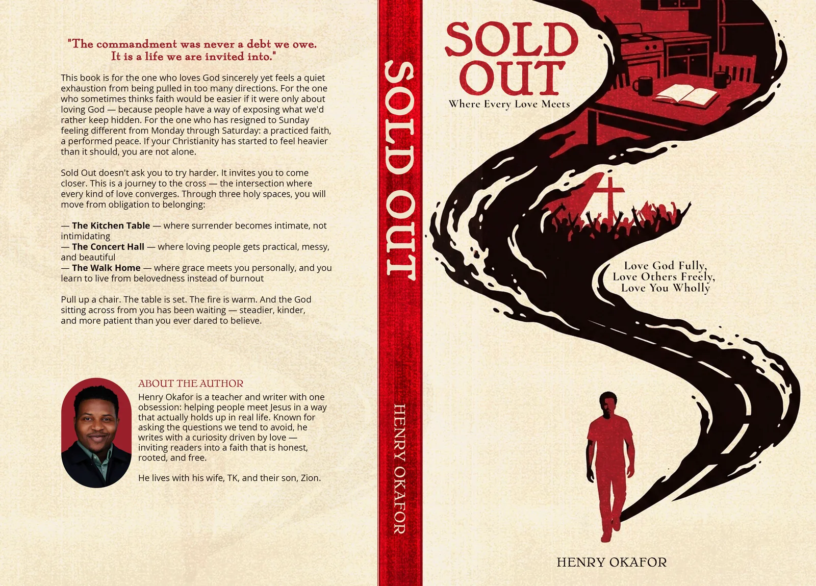 Full Sold Out paperback cover spread with back cover, spine and front