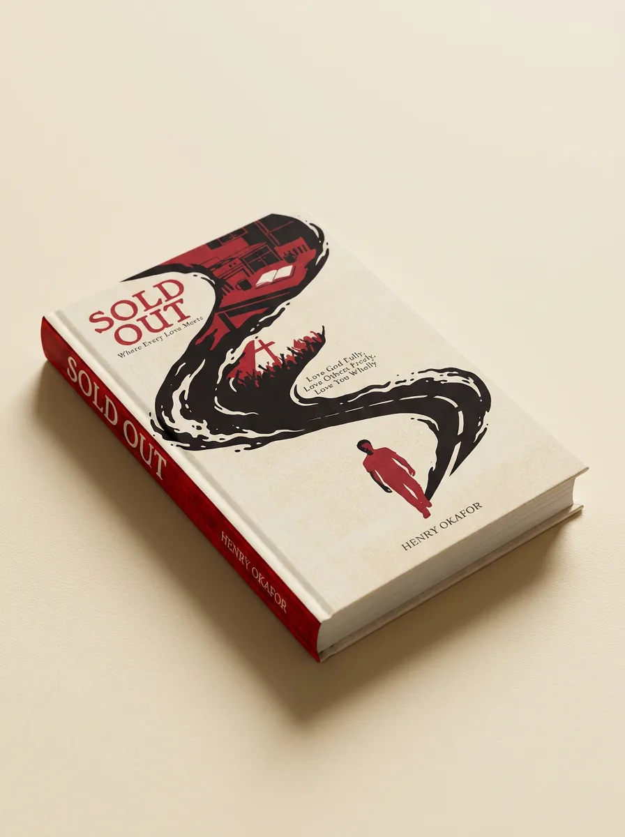 Sold Out hardcover standing on a warm surface